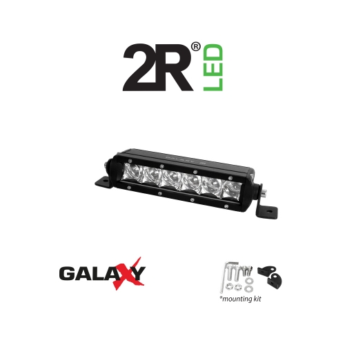 Автомобилен LED Бар, 2R LED, GALAXY LBL 5D, 12V, 30W, 6000K, 6.9", 175mm, Spot